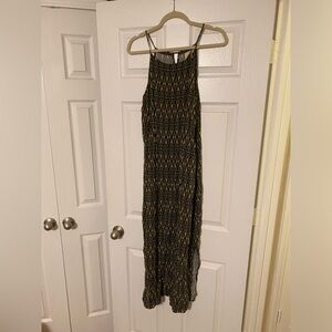 Faded Glory Black and Brown Geometric Maxi Dress